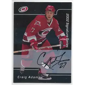 2001-02 Be A Player Signature Series Autographs #033 Craig Adams