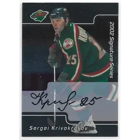2001-02 Be A Player Signature Series Autographs #040 Sergei Krivokrasov