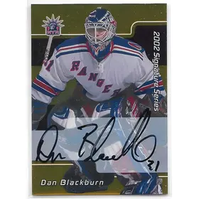 2001-02 Be A Player Signature Series Autographs Gold #201 Dan Blackburn RC