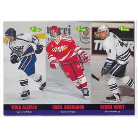 1994-95 Classic Tri-Cards #T76 Mika Alatalo / T77 Ravil Gusmanov / T78 Deron Quint