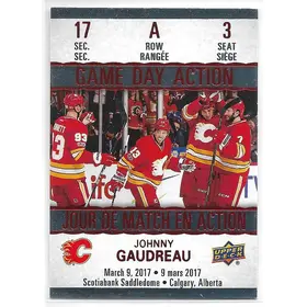 2017-18 Tim Hortons Game Day Action #GDA-3 Johnny Gaudreau