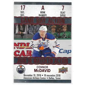 2017-18 Tim Hortons Game Day Action #GDA-7 Connor McDavid