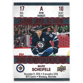 2017-18 Tim Hortons Game Day Action #GDA-10 Mark Scheifele