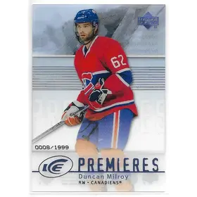 2007-08 Ice #124 Duncan Milroy RC (0008/1999)