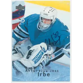1995-96 BE A PLAYER - ARTURS IRBE #S23 SIGNATURES