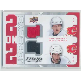 2008-09 MVP - DION PHANEUF/ROBYN REGEHR/DWAYNE ROLOSON/ERIK COLE #J2-PRRC 2 ON 2 JERSEYS