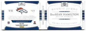 2018 National Treasures Rookie Jumbo Prime Signatures Booklet #PSB-DH DaeSean Hamilton (35/99)