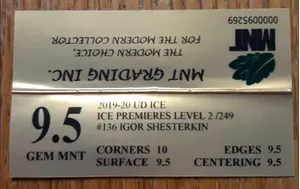 2019-20 Ice (Premieres) #136 Igor Shesterkin RC (152/249) (PSA 9 MINT)