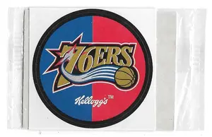 1990's (?) Kellogg's NBA Logo Stickers #NNO Philadelphia 76ers