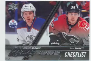 2015-16 UPPER DECK - CONNOR McDAVID/SAM BENNETT #250 YOUNG GUNS CHECKLIST