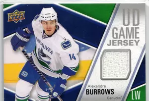 2011-12 UD Alexandre Burrows GU Jersey Vancouver Canucks