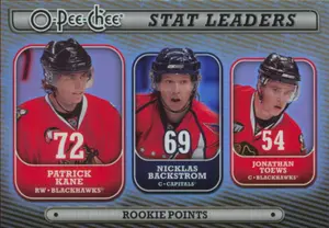 2008-09 O-PEE-CHEE - PATRICK KANE/NICKLAS BACKSTROM/JONATHAN TOEWS #SL11 STAT LEADERS