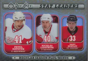 2008-09 O-PEE-CHEE - PAVEL DATSYUK/NICKLAS LIDSTROM/DANY HEATLEY #SL4 STAT LEADERS