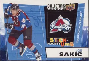 2008-09 COLLECTOR'S CHOICE - JOE SAKIC #UMS11 HOCKEY STICK-UMS