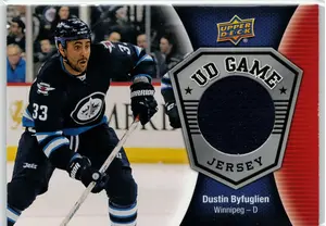 2016-17 UD Dustin Byfuglien GU Jersey Winnipeg Jets