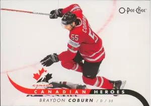2009-10 O-PEE-CHEE - BRAYDON COBURN #CB-BC CANADIAN HEROES