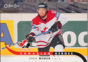2009-10 O-PEE-CHEE - SHEA WEBER #CB-SW CANADIAN HEROES