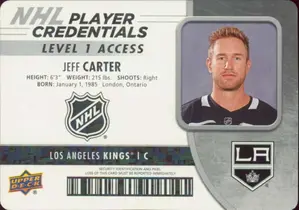 2018-19 MVP - JEFF CARTER #NHL-JC PLAYER CREDENTIALS LEVEL 1