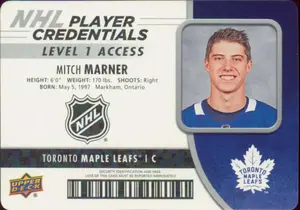 2018-19 MVP - MITCH MARNER #NHL-MM PLAYER CREDENTIALS LEVEL 1 ⚠