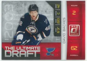 2010-11 DONRUSS - DAVID BACKES #22 THE ULTIMATE DRAFT