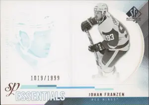 2010-11 SP AUTHENTIC - JOHAN FRANZEN #192 SP ESSENTIALS 1019/1999