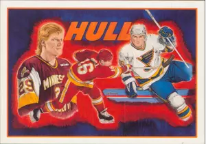 1991-92 UPPER DECK FRENCH - BRETT HULL #9 HOCKEY HEROES