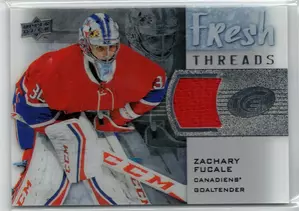 2015-16 UD Ice Fresh Threads Zachory Fucale EV Jersey Montreal Canadiens