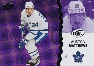 2023-24 Upper Deck Ice Purple 28 Auston Matthews