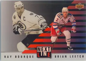 1993-94 UPPER DECK - RAY BOURQUE/BRIAN LEETCH #NL4 NEXT IN LINE