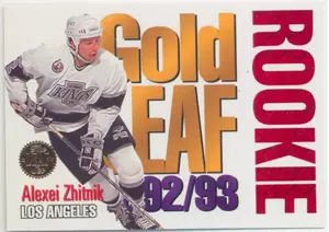 1992-93 LEAF - ALEXEI ZHITNIK #8 GOLD LEAF ROOKIE