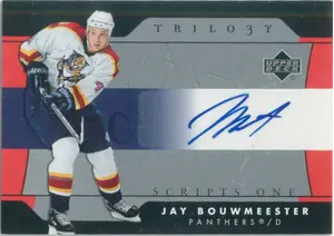 2005-06 TRILOGY - JAY BOUWMEESTER #SFS-JB SCRIPTS ONE