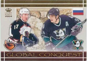 2003-04 CROWN ROYALE - ILYA KOVALCHUK/SERGEI FEDOROV #6 GLOBAL CONQUEST