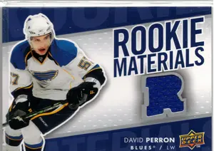 2007-08 UD Rookie Materials David Perron EV Used Jersey St Louis Blues
