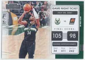 2021-22 Panini Contenders - Giannis Antetokounmpo #15 Game Night Ticket