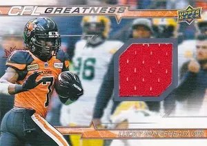2023 Upper Deck CFL Greatness Jersey CG-LW Lucky Whitehead