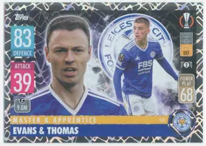 2021-22 Topps Match Attax UCL - Jonny Evans/Luke Thomas #420 Master & Apprentice