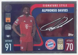 2021-22 Topps Match Attax UCL - Alphonso Davies #443 Signature Style