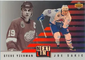1993-94 UPPER DECK - STEVE YZERMAN/JOE SAKIC #NL3 NEXT IN LINE
