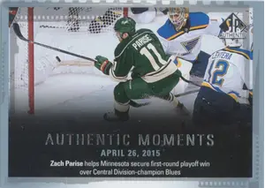 2015-16 SP AUTHENTIC - ZACH PARISE #152 AUTHENTIC MOMENTS
