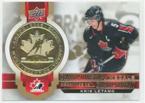 2021-22 TIM HORTONS TEAM CANADA - KRIS LETANG #M-14 CHAMPIONSHIP MEDALS