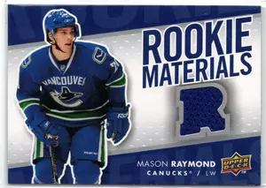 2007-08 UD Rookie Materials Mason Raymond EV Used Jersey Vancouver Canucks