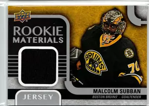 2015-16 UD Malcom Subban Rookie Materials EV Jersey Boston Bruins