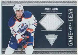 2011-12 PANINI TITANIUM - JORDAN EBERLE #62 GAME-WORN GEAR