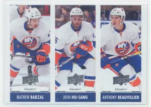 2017-18 UPPER DECK - ANTHONY BEAUVILLIER/JOSH HO-SANG/MATHEW BARZAL #TT-NYI TEAM TRIPLES