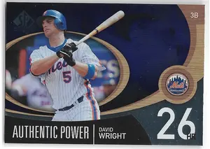 2007 SP Authentic Authentic Power #AP-15 David Wright