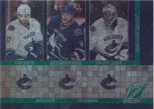 2010-11 ZENITH - RYAN KESLER/ALEXANDRE BURROWS/ROBERTO LUONGO #19 MOZAICS
