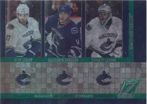 2010-11 ZENITH - RYAN KESLER/ALEXANDRE BURROWS/ROBERTO LUONGO #19 MOZAICS