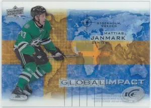 2015-16 UPPER DECK ICE - MATTIAS JANMARK #GI-MJ GLOBAL IMPACT