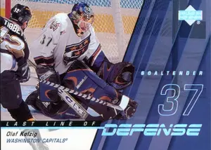 2002-03 UPPER DECK - OLAF KOLZIG #LL14 LAST LINE OF DEFENSE