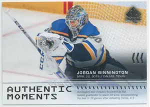 2019-20 SP AUTHENTIC - JORDAN BINNINGTON #109 AUTHENTIC MOMENTS
